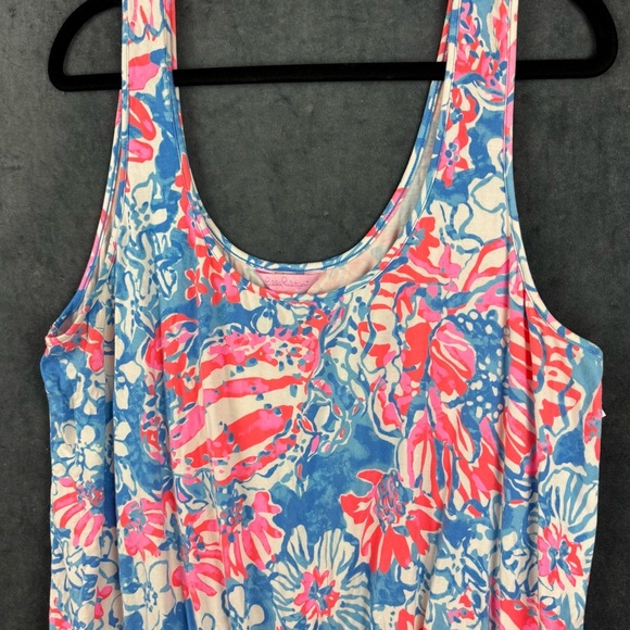 EUC Lilly Pulitzer Tala Romper in Blue Bay Pop Pop Sz XL - Picture 3 of 15